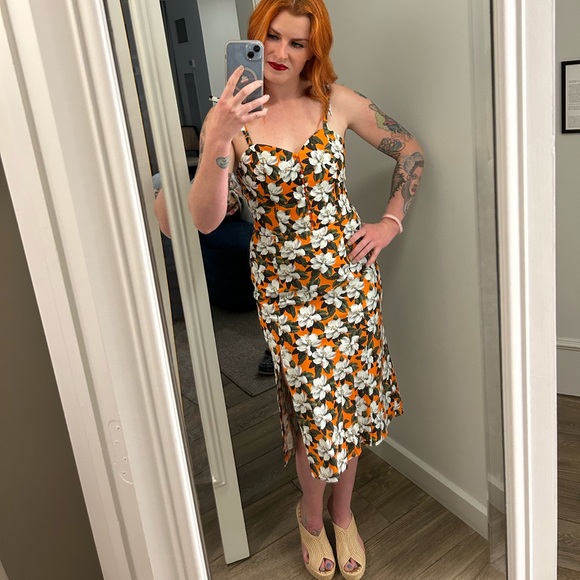 Alice + Olivia Floral Print Crop Top Size 8 - Picture 4 of 4